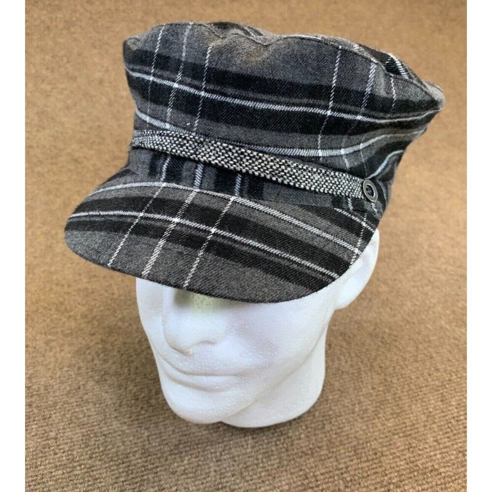 Womens Newsboy Hat Plaid‎ Flannel Captain Cap August